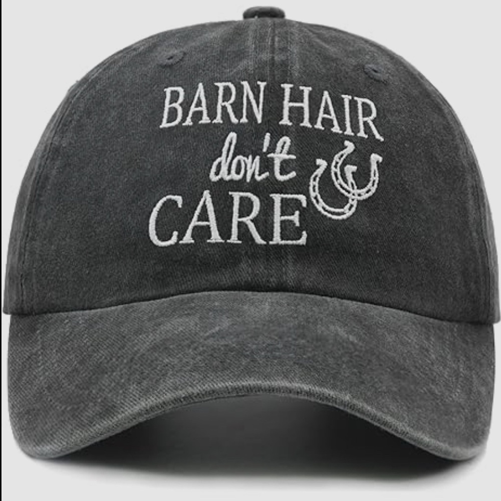 Horse 🐎 Enthusiasts Hat w/White Embroidery & Rhinestones✨on horseshoes🤩 {NWT} - Picture 4 of 14